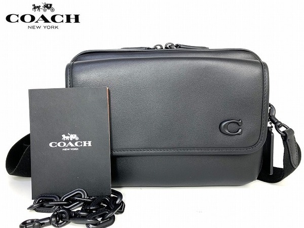 新品同様★送料無料★ コーチ COACH メンズ チャーター フラップ クロスボディ 24 ショルダーバッグ CR725