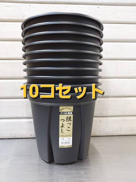 送料無料★セットでお買い得! 植物の生育環境を整えるスリット構造!アップルウエアー 根っこつよし 7号 10P