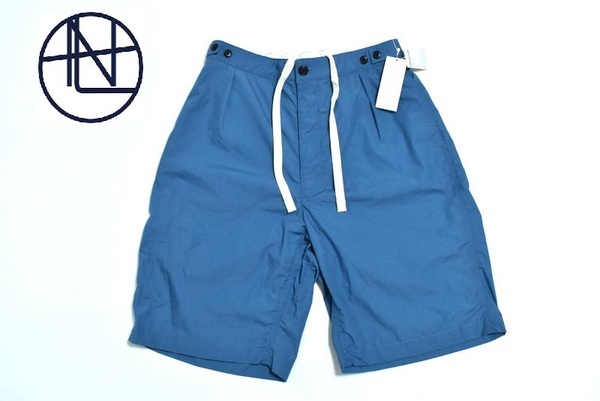 【送料無料】新品 nanamica Deck Shorts W32 SUDS405 SAX ナナミカ デッキショーツ
