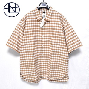 【送料無料】新品 nanamica COTTON SILK PALAKA CHECK S/S SHIRT XS SUGS416 ナナミカ パラカ シャツ コットン シルク