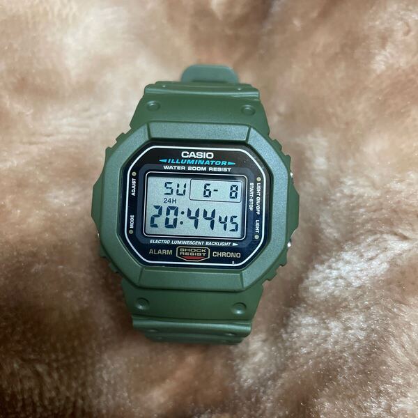 送料無料 DW-5600E ベルベゼ交換品 G-SHOCK CASIO Army Green アーミーグリーン スピード クリア カスタム パーツ 緑