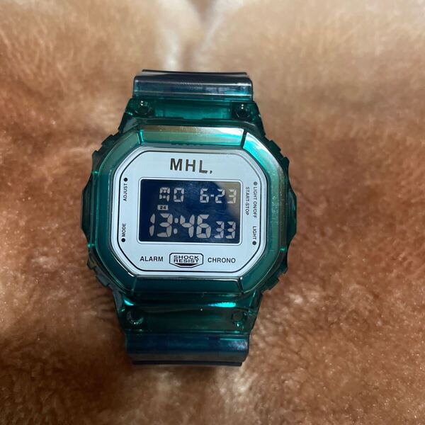送料無料 DW-5600VT MHL コラボ ベルベゼ交換品 G-SHOCK CASIO グリーン スケルトン 透明 スピード クリア カスタム パーツ 緑