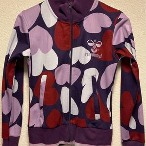 新品 hummel ヒュンメル ハート柄 ジップアップ ジャージ XS
