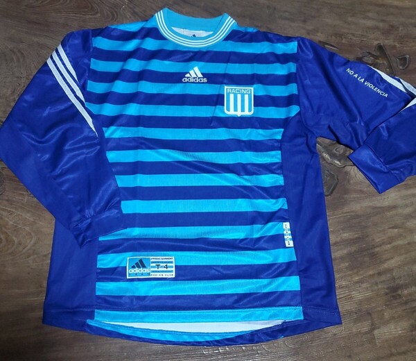 値下交渉 1998-99-00 ミリート所属 ラシン・クラブ adidas AWAY 長袖 MADE IN ARGENTINA 検/ 1999 2000 RACING CLUB L/S DIEGO MILITO Y2K