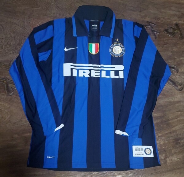 値下交渉 2007-08 100周年 インテル・ミラノ NIKE HOME 長袖 MADE IN PORTUGAL 検/ 1908 07 2008 CENTENARIO INTER MILAN IBRAHIMOVIC Y2K