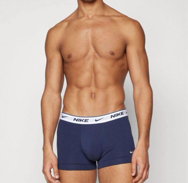 NIKE ナイキ メンズボクサー L(M) ネイビー ボクサーパンツ メンズパンツ コットンストレッチ メンズインナー 男性パンツ 男性下着