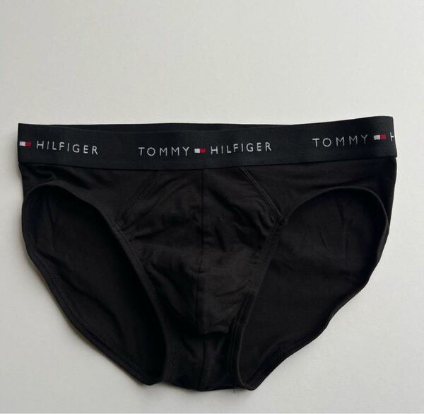 TOMMY HILFIGER トミーヒルフィガー メンズビキニ M(S) 黒 ビキニブリーフ コットンストレッチ メンズインナー 男性ブリーフ 下着