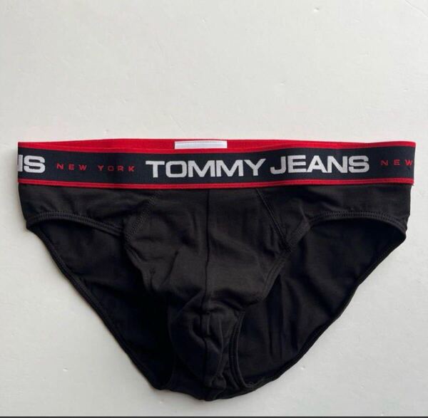 TOMMY JEANS トミージーンズ メンズビキニ M(S) 黒 ブラック ビキニブリーフ メンズブリーフ コットンストレッチ 男性インナー