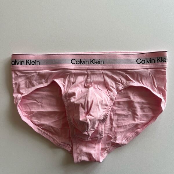 Calvin klein カルバンクライン メンズビキニ L(M) ライトピンク ビキニブリーフ コットンストレッチ メンズインナー 男性ブリーフ
