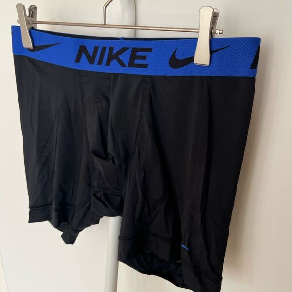 NIKE ナイキ ロングボクサー M(S) ブラック 黒 ナイロンストレッチ スポーツインナー ボクサーパンツ メンズインナー 男性パンツ