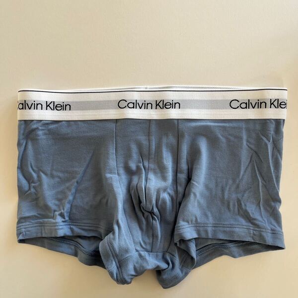 Calvin klein カルバンクライン ローライズボクサー M(S) ブルーグレー コットンストレッチ ボクサーパンツ メンズインナー 男性下着
