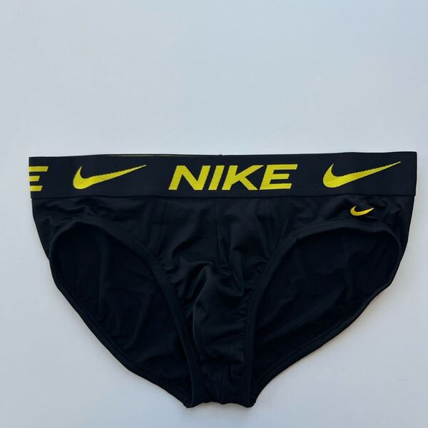 NIKE ナイキ メンズビキニ L(M) 黒 ブラック スポーツインナー ナイロンストレッチ メンズブリーフ 男性インナー 男性ブリーフ