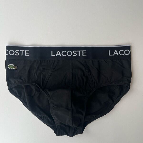 LACOSTE ラコステ メンズビキニ ML(S) 黒 ブラック ビキニブリーフ コットンストレッチ メンズインナー 男性ブリーフ 男性下着