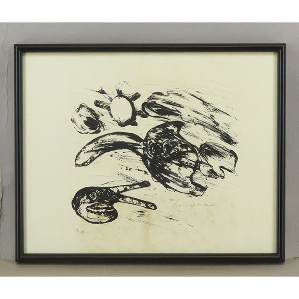 希少・額装】 野見山暁治 なにか言えよ 銅版画 版画