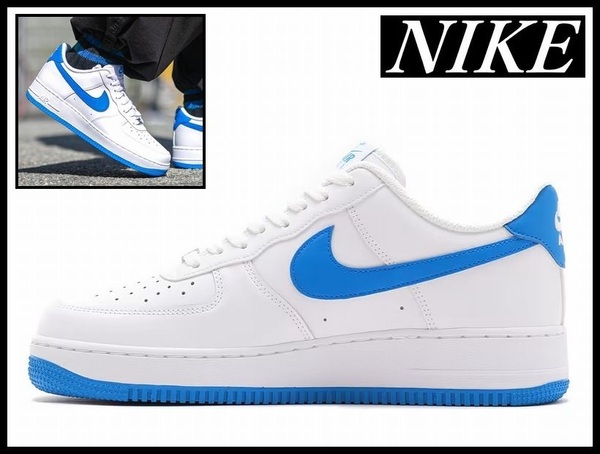 送無 新品 NIKE ナイキ 24SS FJ4146-103 AIR FORCE 1 '07 エアフォース 1 バスケット シューズ スニーカー ホワイト/フォトブルー 28.0 ④