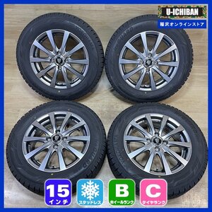 MAZDA2 K10アクア E12ノート 等 ユーロスピード 5.5-15+40 4H100 ヨコハマ IG60 185/65R15 15インチ スタッドレス 4本セット 009