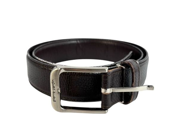 【送料無料!!】ピエール カルダン pierre cardin PARIS レザー ベルト 3穴 メンズ ブラウン 茶色 89cm