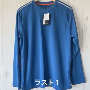 ドライTシャツ ブルー 反射板付き ウォーキングや作業服に 新品 タグ付き Tシャツ ファッションクーポン L