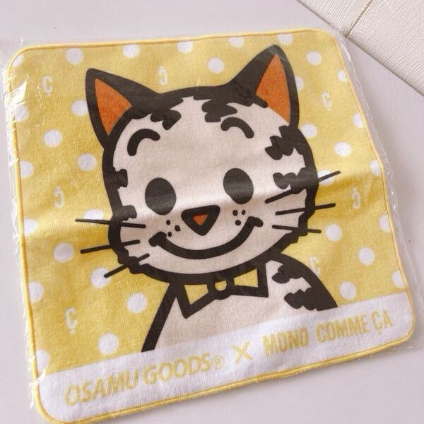 モノコムサ オサムグッズ 猫 ねこ ハンドタオル ハンカチ 新品 未開封 レア キャラクターグッズ クーポン