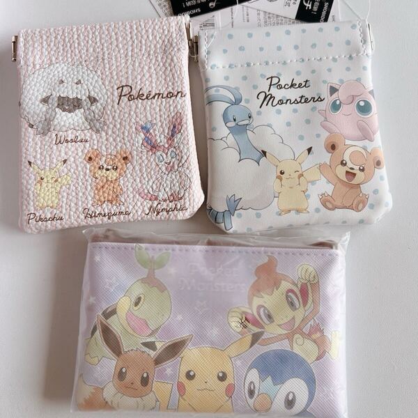 ポケモン ポッチャマ ピカチュウ イーブイ バネポーチ 新品 コインケース クーポン