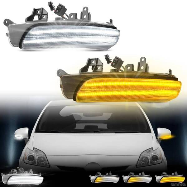 ミラーウィンカー クリア 2個セット LED プリウス PHV 30系 G's クラウン200系 カムリ40系 ウィッシュ20系 マークX130 リーズナブル