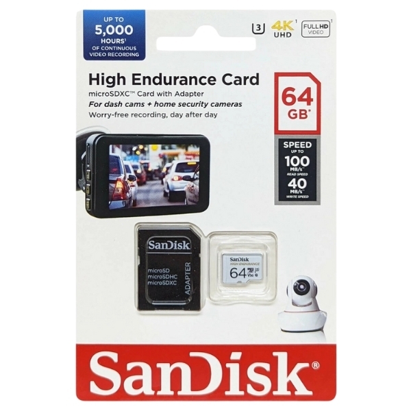 microSDカード 64GB ドライブレコーダー対応 サンディスク 高耐久 SDSQQNR-064G-GN6IA microSDXC マイクロSD C10 U3 V30