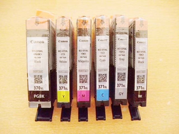 即決 送料込 期限不明 キャノン 純正 インク BCI-371XL+370XL/6MP 大容量 箱なし