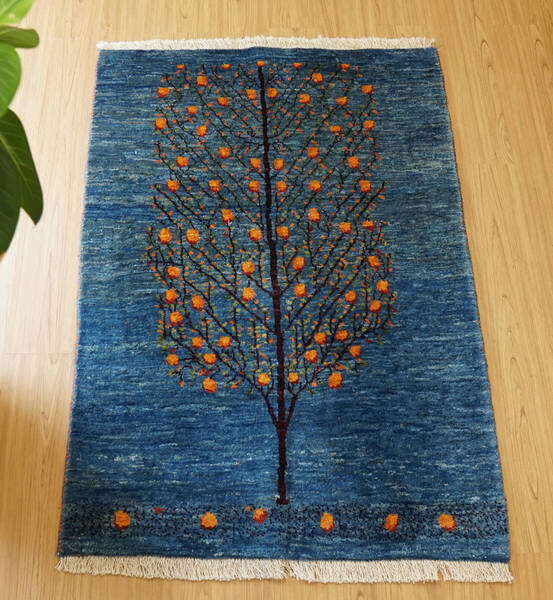 132×90cm 手織り ペルシャ 絨毯 カシュクリギャッベ