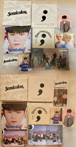 SEVENTEEN セブチ Semicolon セミコロン 新品未再生 デジパックカバー 2セット トレカ ミニカード ウジ WOOZI