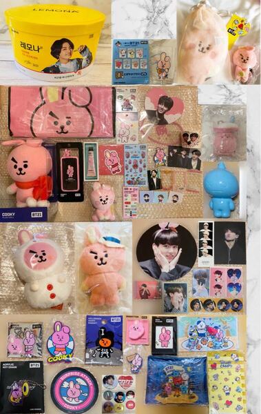 BTS BT21 COOKY 公式 グッズ スタンディングドール ぬいぐるみ トートバッグ おまけ JUNGKOOK ジョングク マスターグッズ LEMONA缶