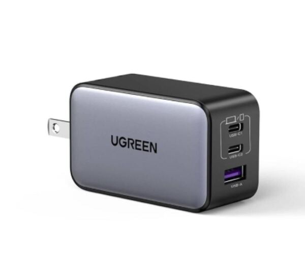 UGREEN Nexode 充電器 BB1907 Type C 急速充電器、65W PD、GaNII 窒化ガリウム、USB-C 2 および USB-A*1、PD3.0 PPS 折りたたみ式 PSE