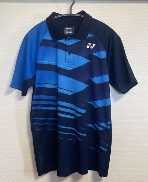 YONEX ポロシャツ Mサイズ ゲームシャツ バドミントン テニス ヨネックス 半袖 ウェア ユニホーム ブルー系