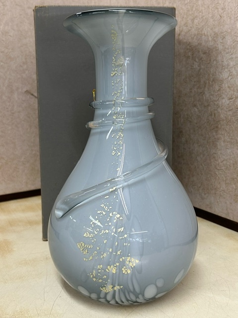 昭和レトロ カメイガラスKAMAY GLASS 本金 ガラス花瓶 フラワー