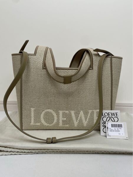 ロエベ ロエベフォント トート(ジャカードキャンバス) エクリュ ミディアム LOEWE loewe ショルダーバッグ ハンドバッグ ベージュ