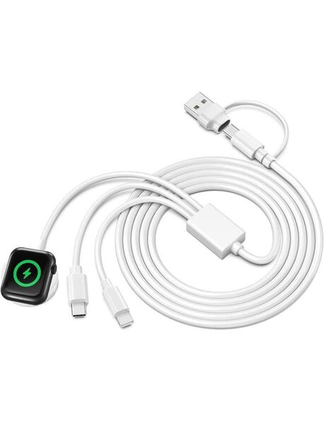 アップルウォッチ 充電器 3in1 充電ケーブル watch 充電器 USB A/USB C 磁気充電器 急速充電器 iPhone15 16 充電ケーブル