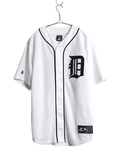 Tiger s Baseball рубашка мужской L / MLB официальный majestic большой Lee g форма игра рубашка джерси рубашка с коротким рукавом