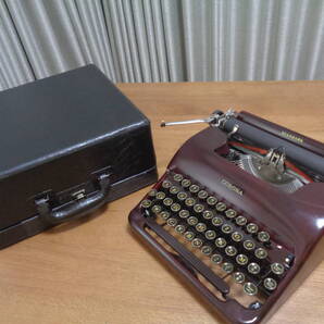 実働品 CORONA STANDARD コロナタイプライター AZERT配列のフランス仕様 ワインレッドにカスタムカラー 1939年製