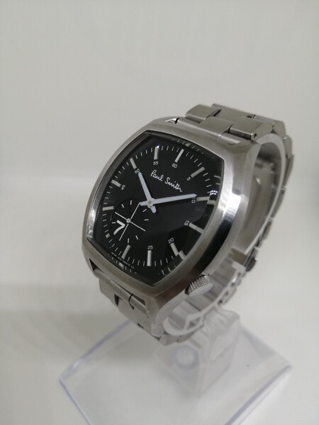 【稼働品】Paul Smith ポールスミス 1045-T001467 ナンバーセブンメンズクォーツ腕時計BK