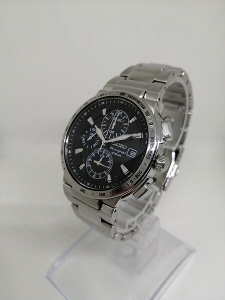 【稼働品】SEIKO セイコー 7T92-0KG0 メンズクォーツクロノグラフ腕時計