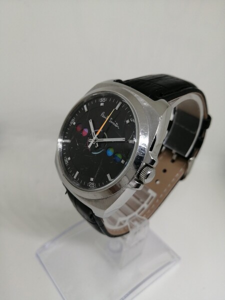 【稼働品】Paul Smith ポールスミス F335-T010482 ファイブアイズメンズクォーツ腕時計BK