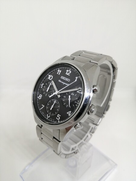 【稼働品】SEIKO セイコー V654-0AB0 メンズクォーツクロノグラフ腕時計