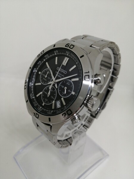 【稼働品】SEIKO セイコー 6T63-00E0 メンズクォーツクロノグラフ腕時計