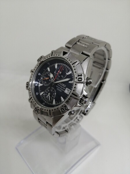【稼働品】SEIKO セイコー 7T32-6M20 メンズクォーツクロノグラフ腕時計NV