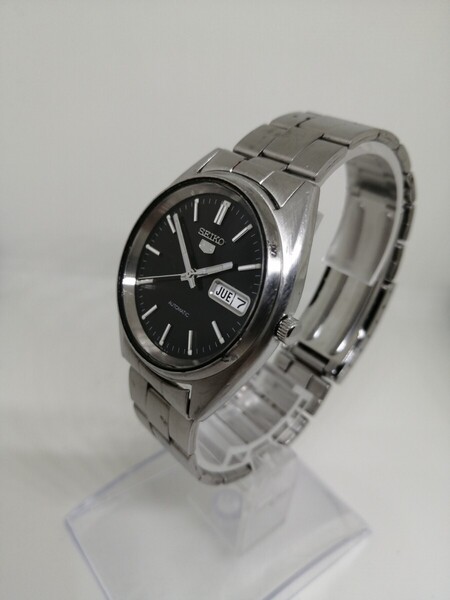 【稼働品】SEIKO セイコーファイブ 7S26-0000 メンズ自動巻デイデイト腕時計