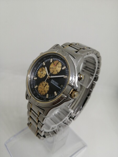 【稼働品】SEIKO セイコー 7T27-6A50 メンズクォーツクロノグラフ腕時計