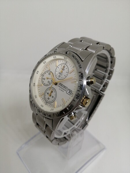 【稼働品】SEIKO セイコー 7T92-0DW0 メンズクォーツクロノグラフ腕時計