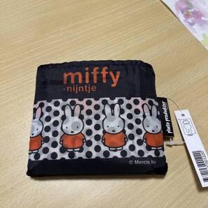 ★ミッフィー /miffy /ショッピングバッグ /お買い物バッグ ブラック/ エコバッグ★