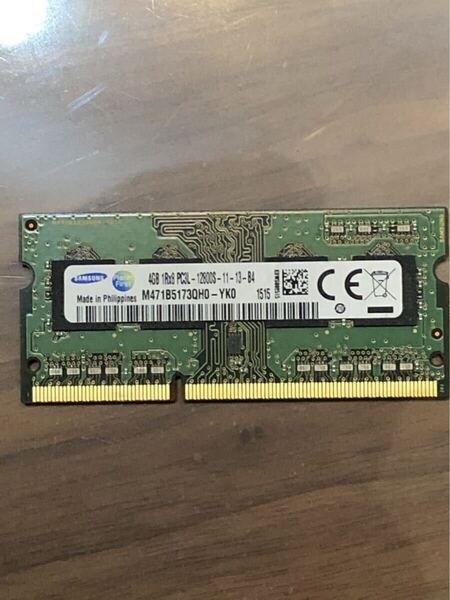 Samsung DDR3L PC3L-12800S 4GB ノート用SO-DIMM 動作確認済み pc3 12800