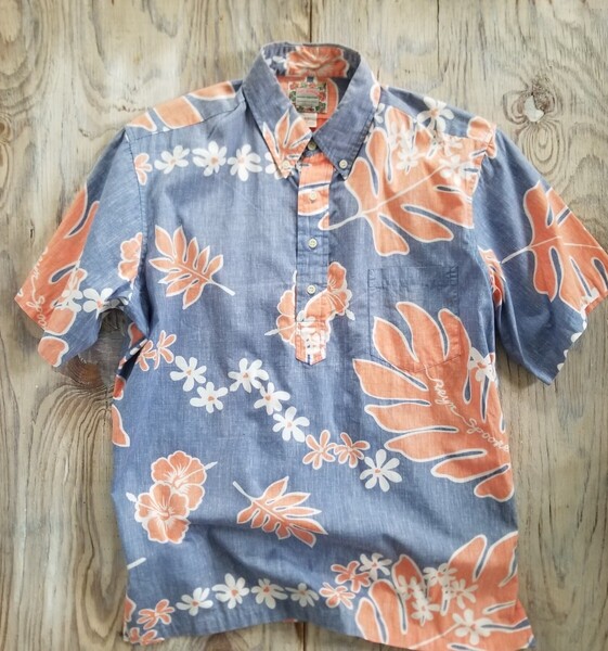 90s Vintage reynspooner レインスプーナー COMMEMORATIVE CLASSICS ボタニカル柄 プルオーバー シハワイアンアロハシャツ ハワイ製 M