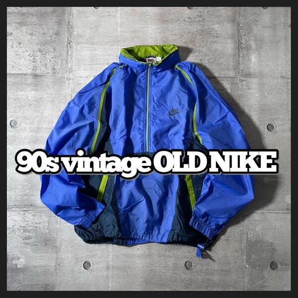 90s vintage NIKEハーフジップ ナイロンプルオーバー y2kテック